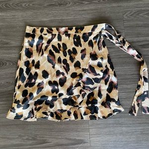 Nastygal cheetah wrap skirt